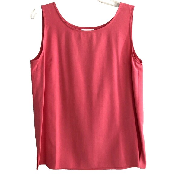 Talbots Pure Silk Skirt Set Sz 10-12 Y2k Elegant 2 Piece Tank Top & Skirt - Picture 3 of 15